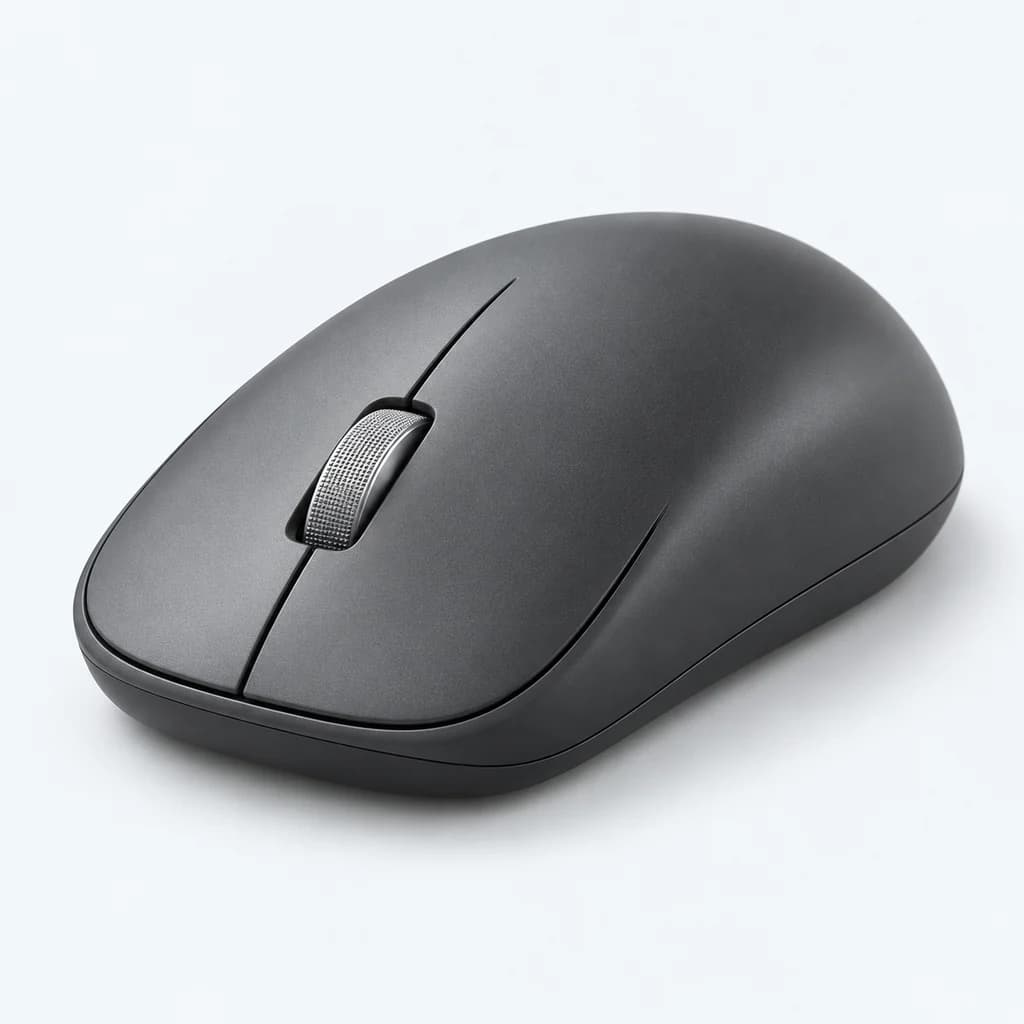 Precision Mouse in graphite, fictional demonstration product