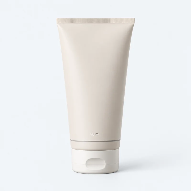 Soft Cream Cleanser, 150 ml package on a pale studio background